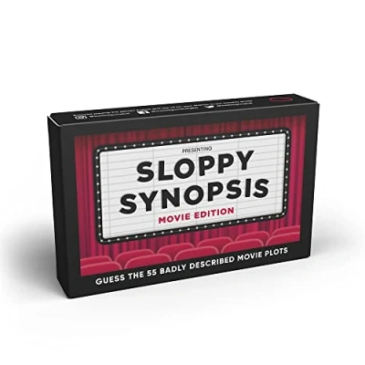 Image of Bubblegum Stuff Sloppy Synopsis Card Game Badly Described Movies Quiz 55 Flashcards Fun Family for All Ages Perfect Parties &amp; Nights