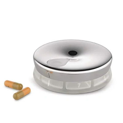 Image of Alessi YoYo 3/4 inch (19 mm) BM08 Stainless Steel Pill Box