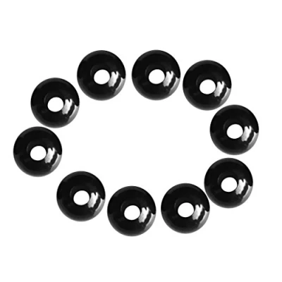 Image of 10 Pieces Black Plastic Elastic Shock Cord Rope Toggle Ball End Lock Stopper