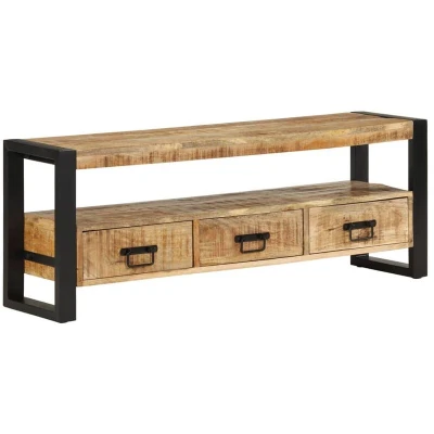 Image of vidaXL TV Cabinet 120x30x45 cm Solid Wood Mango