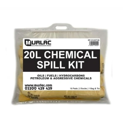 Image of 20L Chemical Spill Kit UK Manufactured Aggressive Chemicals &amp; Petroleum Hydrocarbons