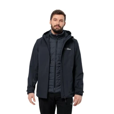 Image of Jack Wolfskin Men&#039;s Glaabach 3 in 1 JKT M Jacket, Night Blue, XL