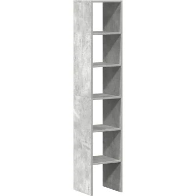 Image of vidaXL Bookcases 2 pcs Stackable Concrete Grey 30x30x80 cm Engineered Wood