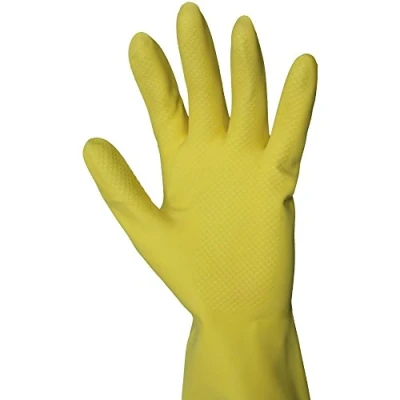 Image of Shield Household Rubber Gloves, Yellow, Medium, Pack of 1