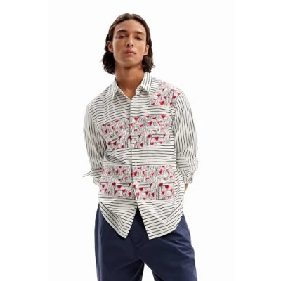Image of Desigual Men&#039;s Cam_mirto T Shirt, White, L