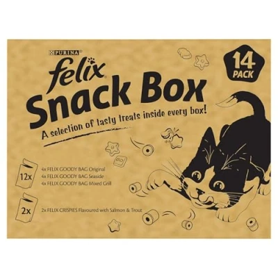 Image of FELIX Mixed Snack Box Adult Cat Treats Pack 810g