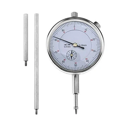 Image of OTOTEC Metric Dial Indicator Set with 50 and 100mm Extension Stem Rod 0 10MM Range Measuring 0.01mm Accurate