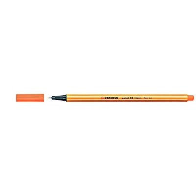 Image of Stabilo Point 88 Orange Felt Tip Pen Coloured Sign Pens 0.4 mm Multi (Orange)