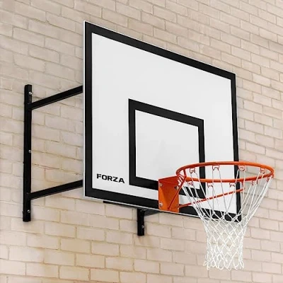 Image of FORZA Wall Mounted Basketball Backboard &amp; Hoop Practice or Match (Practice (47in x 35in))