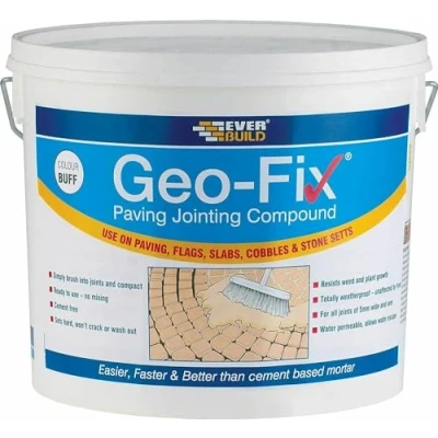 Image of Bond it GEO FIX 14kg All Weather Paving Patio Jointing Compound Mortar Permament Joint Filler Pointing EADY MIXED Sealed For Dry and Wet Conditions with Hydrophobic Characteristics (Buff, 14kg)