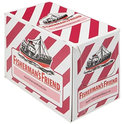 Image of Fisherman’s Friend Cherry Lozenges, Sugar Free Extra Strong Menthol Throat Pack of 24 (25g)