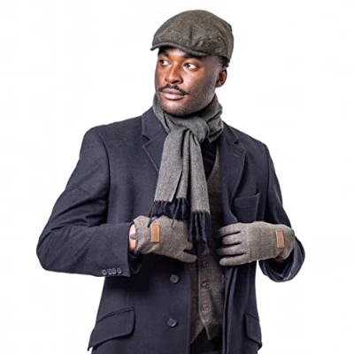 Image of Heritage Traditions Tweed Boxed Driving Gloves (Green)