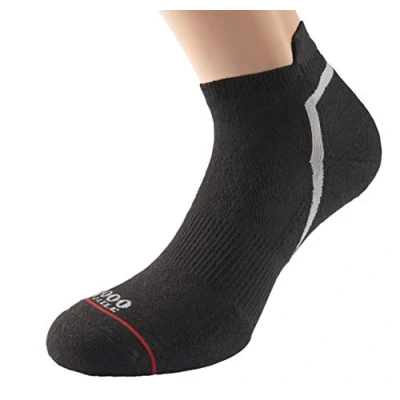 Image of 1000 Mile Activ Socklet Single Layer Black Large