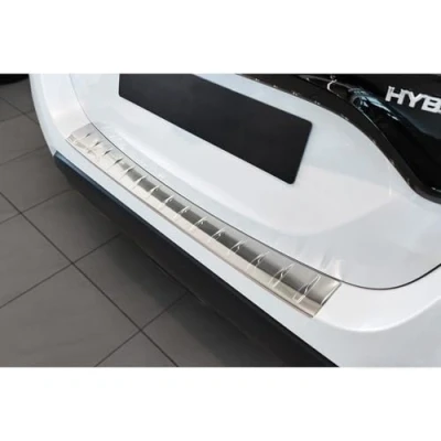 Image of Avisa Stainless Steel Rear bumper protector compatible with Mazda 2 Hybrid 2022 &#039;Ribs&#039;