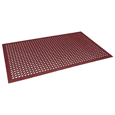 Image of JANTEX GF017 Rubber Anti Fatigue Mat, 1500 mm Length x 900 Width, Red