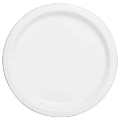 Image of Unique 31056EU Eco Friendly Paper Plates 23 cm White Colour 16 Count (Pack of 1), Pack