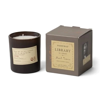Image of Paddywax Scented Candles Library Collection Luxury Artisan Candle, 170g, Mark Twain