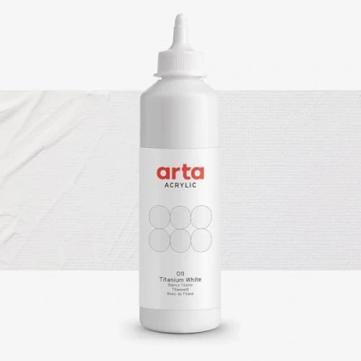 Image of ARTA : Acrylic Paint 500ml Titanium White Highly Pigmented Colour for Students &amp; Artists