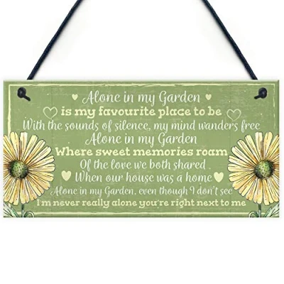 Image of RED OCEAN Novelty Hanging Garden Memorial Plaque Present Home Fence Shed Sign Friend Gift For Her