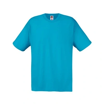 Image of Fruit of the Loom Mens Screen Stars Original Full Cut Short Sleeve T Shirt (XL) (Azure Blue)