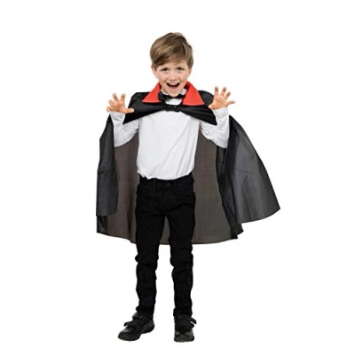 Image of Bristol Novelty CC432 Nylon Dracula Cape Costume, Unisex Child, One Size