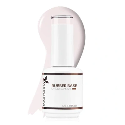 Image of Nicedeco 4 In 1 Rubber Base Gel For Nails, Hema Free Clear Sheer Color Nail Polish UV LED Soak Off, Elastic Strengthen Enhance Coat 001