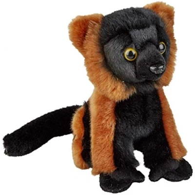 Image of Ravensden Soft Toy Red Ruffed Lemur Sitting 18cm