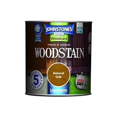 Image of Johnstone&#039;s Woodcare Indoor and Outdoor Woodstain Natural Oak 250ml
