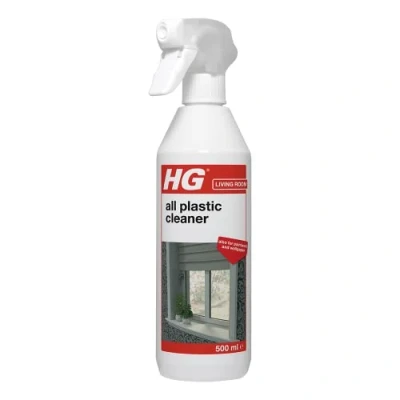 Image of HG All Plastic Cleaner, Multi Use Interior Cleaning Formula for UPVC, Window Frames, Cupboards, Wallpaper, Plexiglass &amp; Paintwork, Biodegradable Safe on Synthetic Surfaces 500ml Spray (209050106)