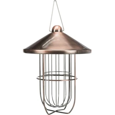 Image of TRIXIE 55655 Fat Ball Holder/Roof, 3 Dumplings, Metal, Diameter 19 x 24 cm, Copper