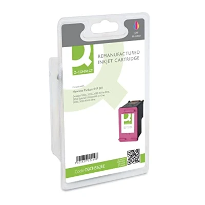 Image of Q Connect HP 301 Remanufactured Colour Inkjet Cartridge CH562EE
