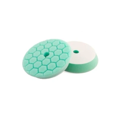 Image of Flexipads Hex Groove Logic 5.5&quot; 135mm Pro Detail Green WITH HOLE Heavy Polishing Pad