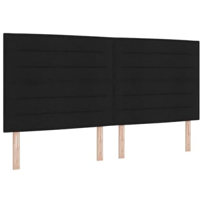 Image of vidaXL Headboard Lines Design Black 200 cm Fabric
