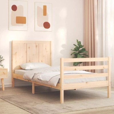 Image of vidaXL Bed Frame without Mattress 100x200 cm Solid Wood Pine