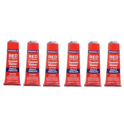 Image of DIOXSTAR Red RTV Silicone Instant Gasket Maker Adhesive Sealant 85g Tube, Multi Material And Sealant, Ideal for Gaskets, Sealing, Repairs, Bonding, (6 Pcs)