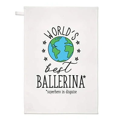 Image of World&#039;s Best Ballerina Tea Towel Dish Cloth