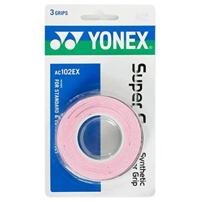 Image of YONEX Super GRAP Racquet Overgrip (French Pink, 3 Pack)