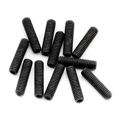 Image of Musiclily Pro Metric M3X12mm Steel Saddle Height Screws for Import Strat Tele Style Electric Guitar Bridge, Black (Set of 12)