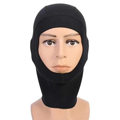 Image of Keenso Unisex diving Cap, 1mm/3mm Black Neoprene Scuba Cap Snorkeling Wetsuit hood Surf Divers Hat for Sun Resistant, Bind Hair and Moisturize(M 1mm)scuba