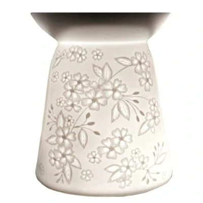 Image of Cello Tealight wax Melt &amp; oil Burner, Spring Time, Stunning porcelain designs safe for Use around children and pets. or in the top magically fragrance your room.