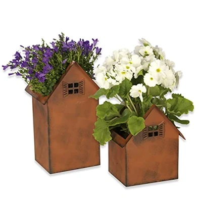 Image of Hoberg Rust Plant Pots, Metal, 2 Größen