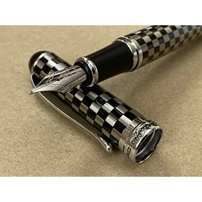 Image of Rhapsody Jinhao x750 Fountain Pen 0.5mm Nib Ink Pens (Checker Board)