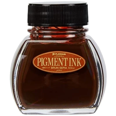 Image of Platinum fountain pen Ultra pigment ink particles Blanc sepia INKG 1500# 65 (japan import)