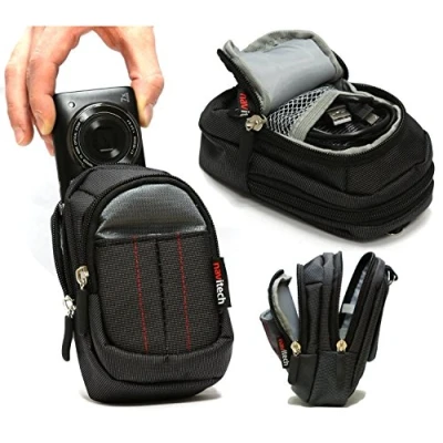 Image of Navitech Black Digital Camera Case Bag Compatible with The Canon IXUS 185