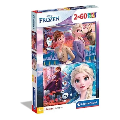 Image of Clementoni 21609, Frozen 2 Supercolor Puzzle for Children x 60 Pieces, Ages 5 Years Plus, Multi coloured