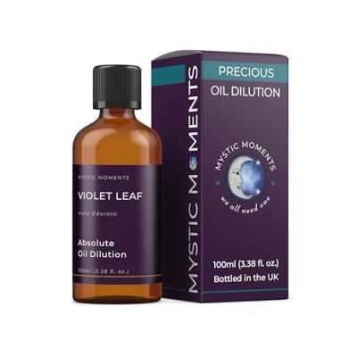 Image of Mystic Moments Violet Leaf Absolute Precious Oil Dilution 100ml 3% Jojoba Blend Perfect for Massage, Skincare, Beauty and Aromatherapy