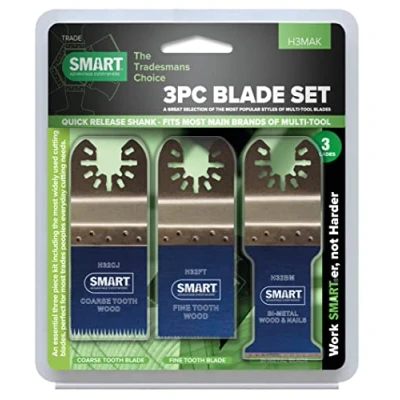 Image of SMART Trade 3 Piece Blade Set Professional Tool for Different Applications