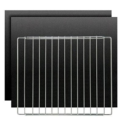 Image of SPARES2GO Oven Liner Adjustable Shelf Universal Extendable Locking Rack + 2 x Liners
