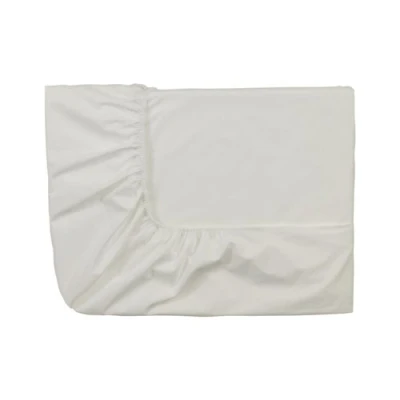 Image of Essix Royal Line Percale Cotton Fitted Sheet, Meringue, 140 x 190 cm