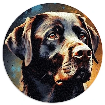 Image of Puzzle jigsaws 1000 pieces for adults Labrador Dog spheric Jigsaw Recycled Cardboard 26.5x26.5inch